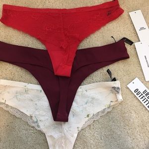 One thong and 2 cheeky underwear. 3-$24 or each $8